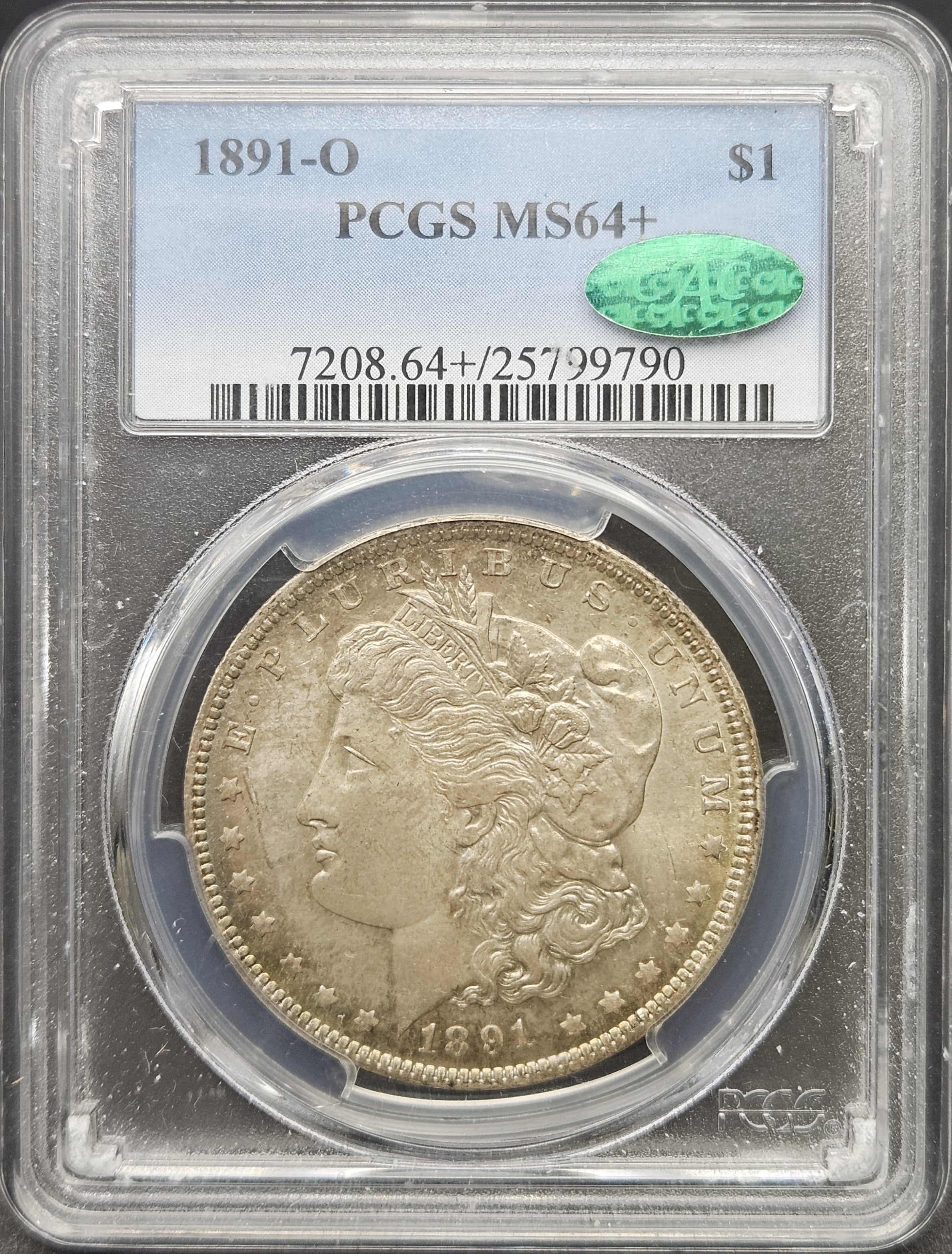 1891-O Morgan Dollar PCGS MS64+ CAC