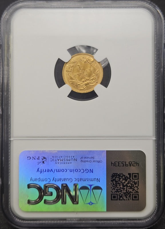 1862 Gold Dollar NGC MS64