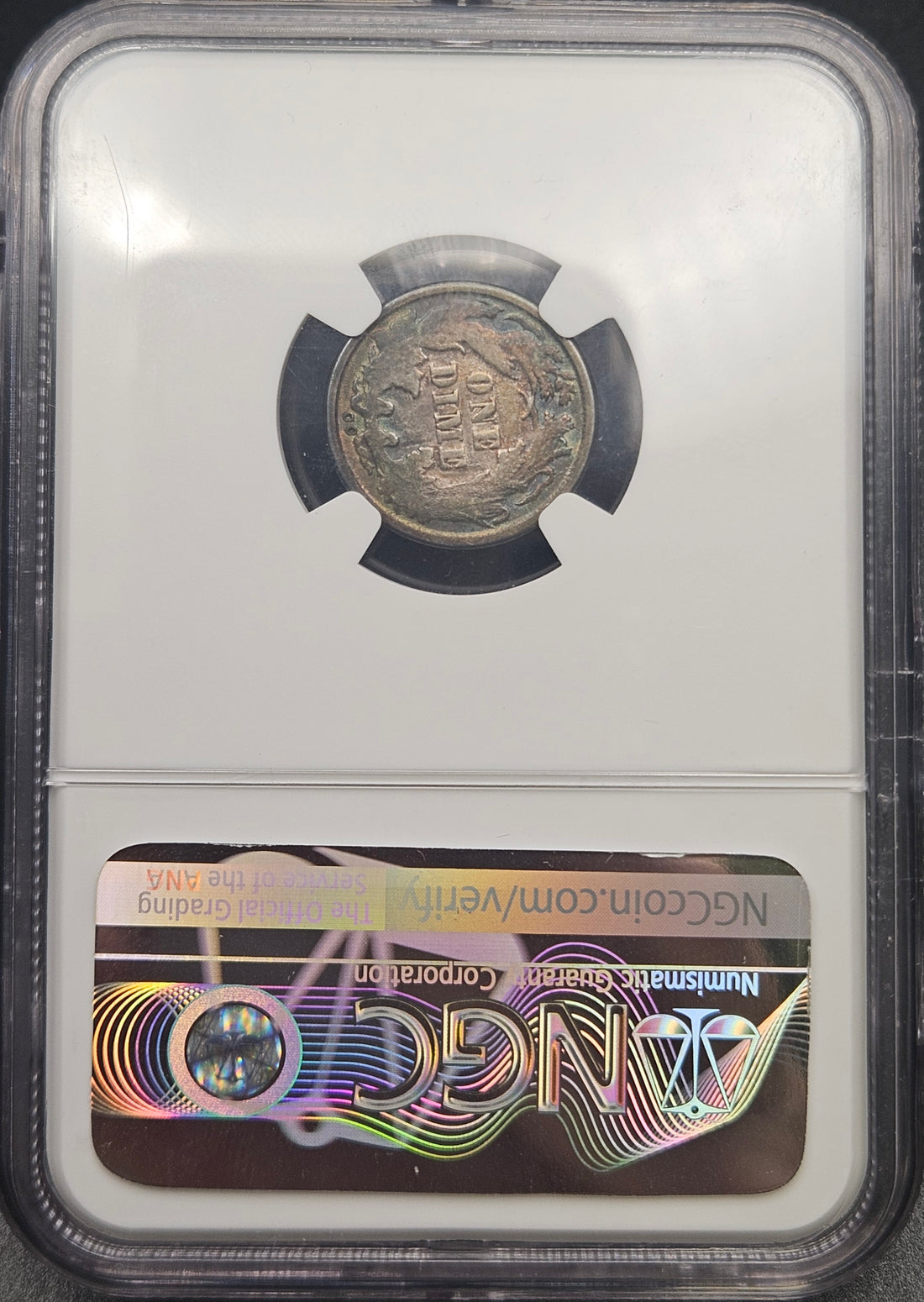 1876-CC Seated Liberty Dime DDO Type 1 Rev F-107b FS-102 NGC XF40