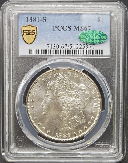 1881-S Morgan Dollar PCGS MS67 CAC