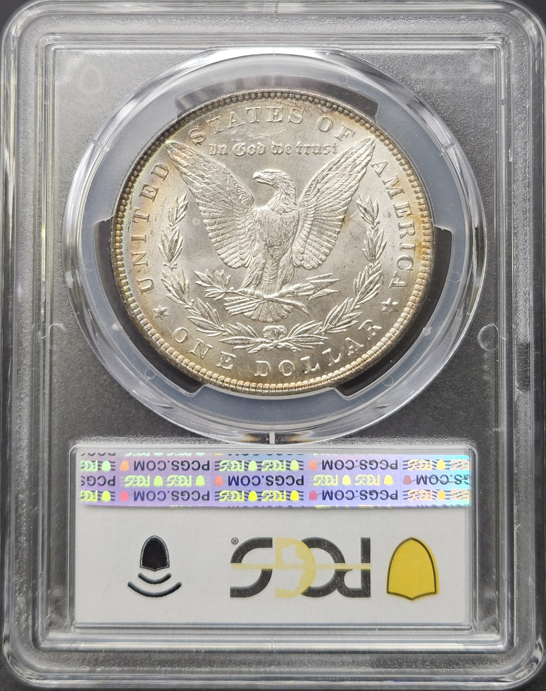 1887 Morgan Dollar VAM 12 Alligator Eye Rainbow Toning PCGS MS66