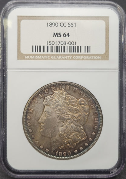 1890-CC Morgan Dollar NGC MS64