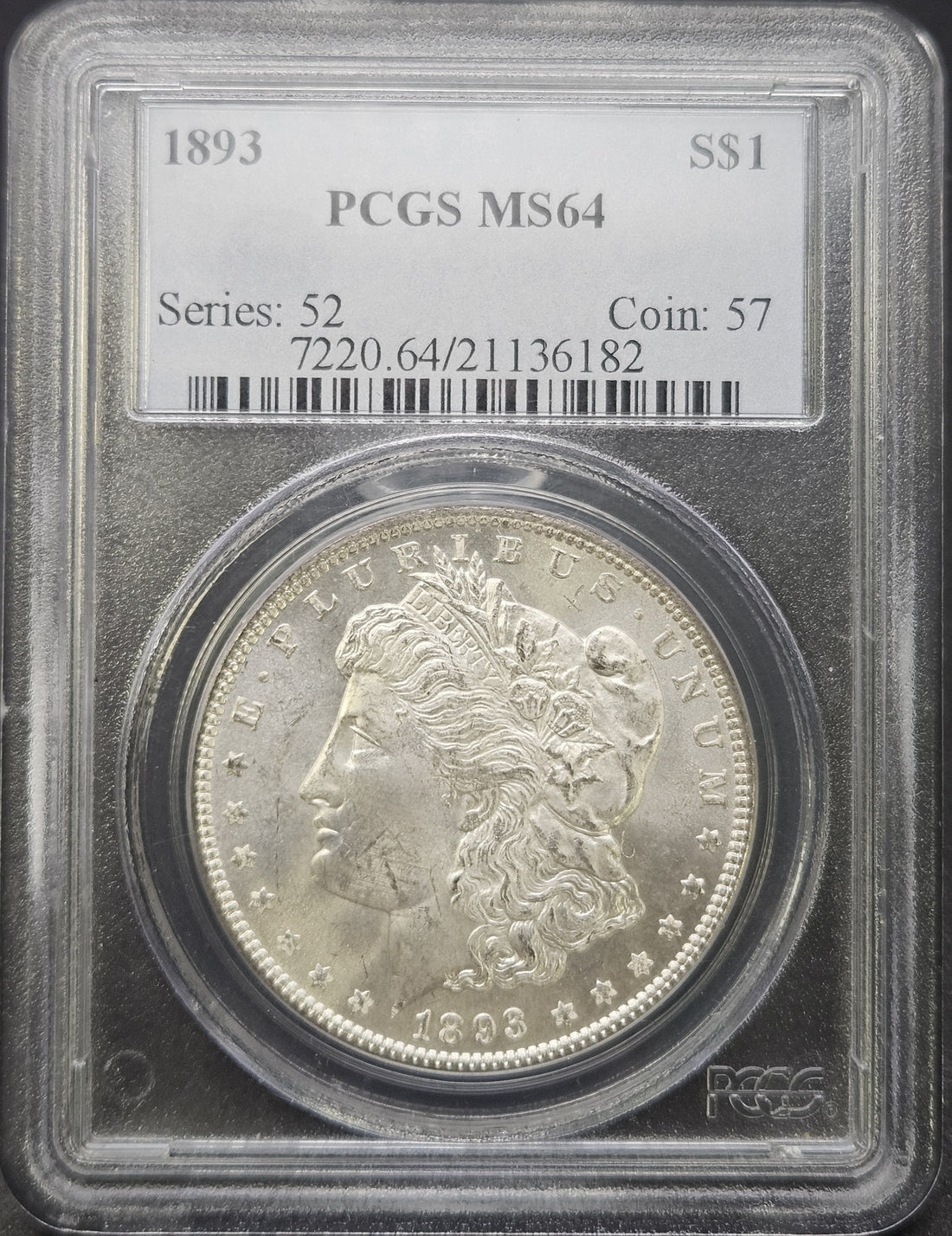 1893 Morgan Dollar PCGS MS64