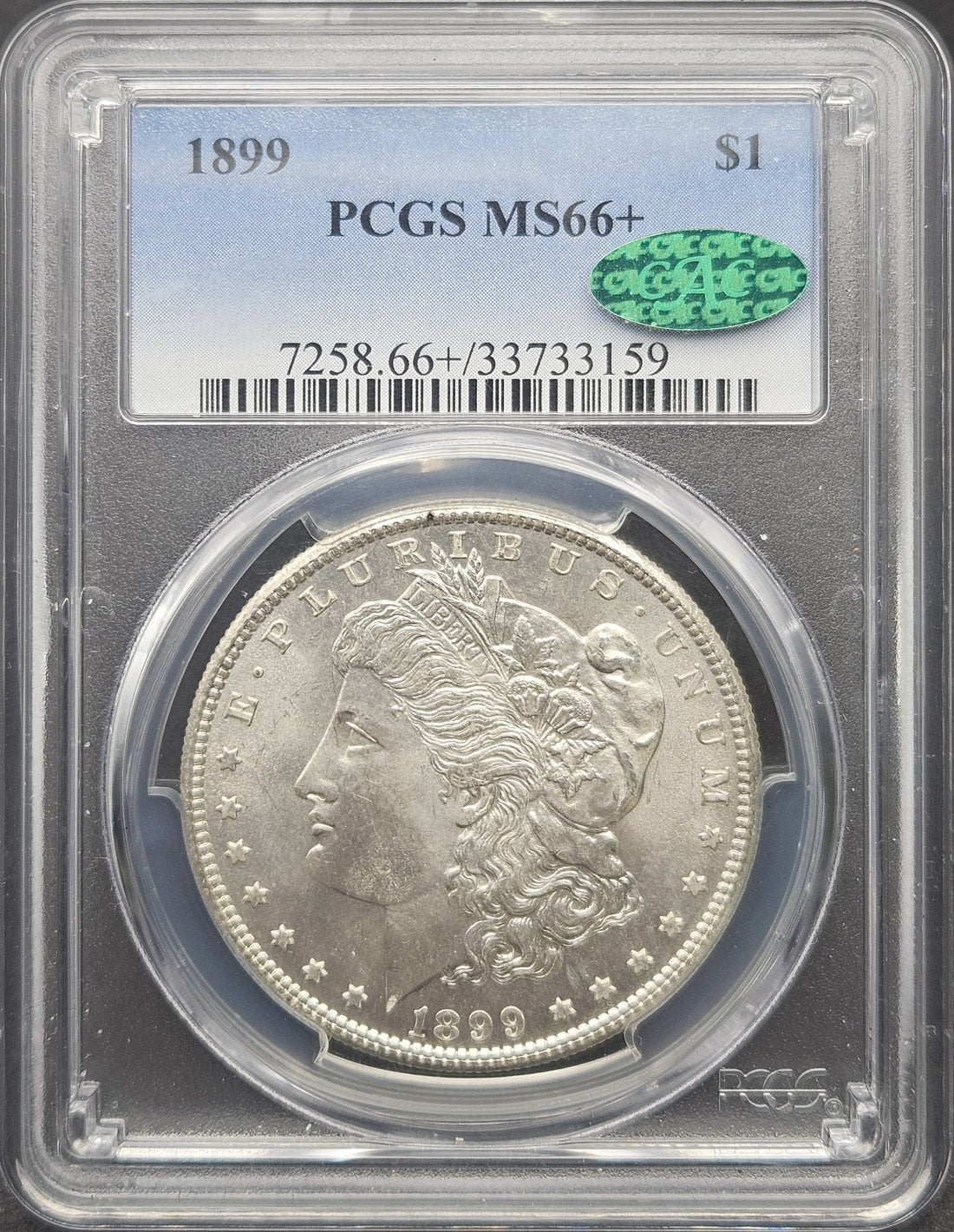 1899 Morgan Dollar PCGS MS66+ CAC