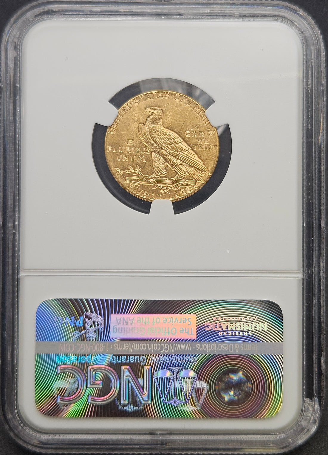 1911 Indian Head Half Eagle NGC MS61
