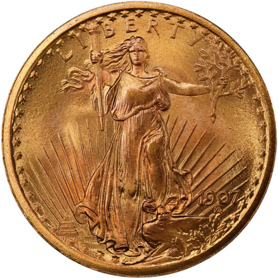 1997 Liberty gold coin featuring a walking figure holding a torch and olive branch