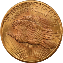 American gold coin featuring eagle design in flight